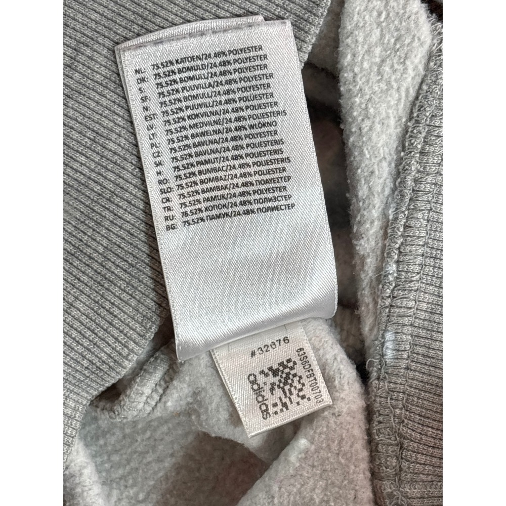 Adidas Originals Mens Heather Grey Graphic Trefoil Raglan Sweatshirt Medium M - Picture 10 of 11